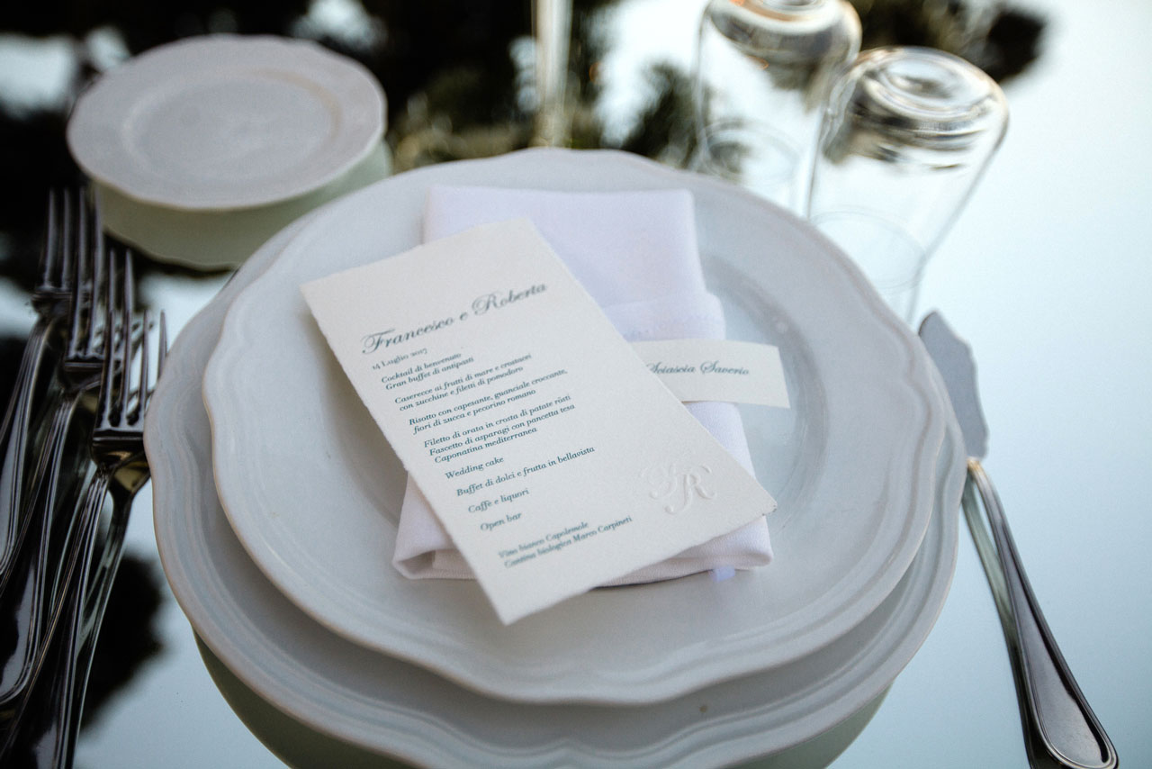 Menù in carta D'Amalfi